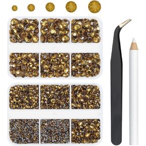 3060PCS Aquamarine Resin Rhinestones for Crafts Lake Blue Flatback Resin Rhinestone 2mm-6mm 5 Sizes Non-Hotfix Water Blue Stones Diamonds Crystals Gems for Body Face Makeup Tumblers Bottles DIY Crafts