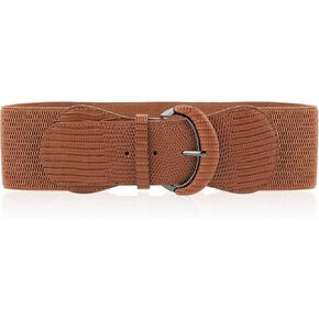 Women Wide Elastic Belt, Stretch Waist Belt Vintage Chunky Waistband Ladies Stretchy Belt for Dresses Jeans