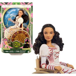 Mattel Universal Wicked Nessarose Fashion Doll & Accessories, Including Wheelchair, with Brown Curly Hair, Possibility & Removable Ballroom Look