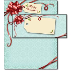Gift Package Holiday Letterhead & Envelopes - 40 Sets