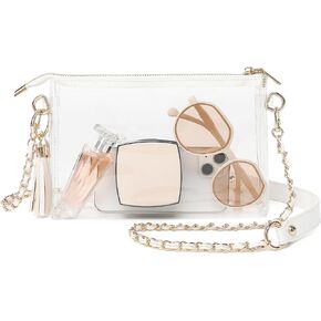 YGR Womens Clear Purse Stadium Approved Small Crossbody Bag for Concert, Prom Sport Events Party