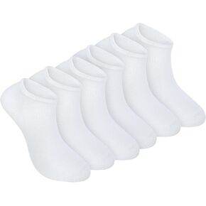 Bulusorganic Ankle Socks, 6 Pair of 100% Organic Cotton Socks, Compression for a Secure Fit, Reinforced Toe and Heel in Saudi Arabia