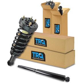 TRQ Front and Rear Complete Strut Assembly & Shock Absorber Kit Complete Strut & Coil Spring Assembly Compatible with 2009-2013 Ford F-150
