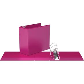 Easyview® Premium، حلقة على شكل حرف D مقاس 5 بوصات، حافظة عرض - وردي