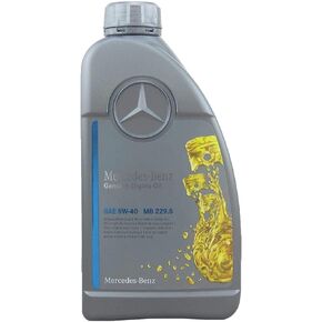 Genuine Mercedes Engine Oil (5W-40) 1 Quart, (Pack of 6) MB SPEC 229.5