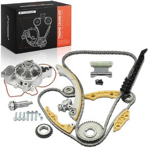 A-Premium Engine Timing Chain Kit with Water Pump Compatible with Chevy, GMC & Buick Cars - Equinox 2010-2017, Malibu, Impala, Captiva Sport, Orlando, Terrain, LaCrosse, Verano, Regal, Allure - 2.4L