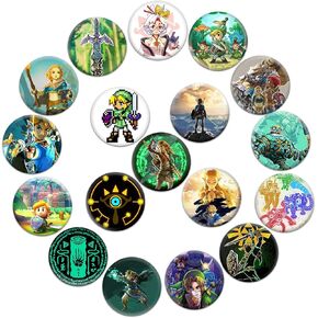 Pounchi The Legend Button Pins (18Pcs 1.5 inch) Gifts Video Game Pin Cartoon Decoration for Bags Backpack Accessories Supplies Crafts Decor Teens