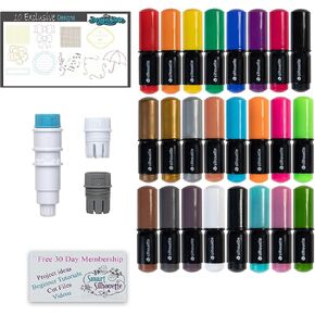 Silhouette Cameo 4 Deluxe Pen Starter Kit Include 24 Pens, a Pen Holder for use with Your own pens and a 30 Day Trial to Smart Silhouette