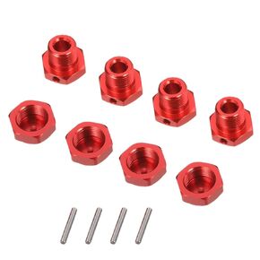 Aluminum Alloy Wheel Nut 17mm and Anti-dust Wheel Hex Hub Adaptor 17mm for 1-8 Arrma 3s 4S 6S Blx&Mega550