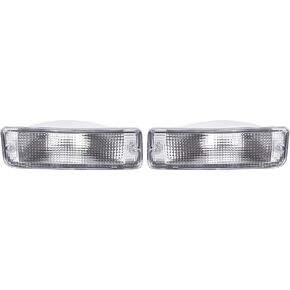 KUAFU Pair Turn Signal Light Compatible with 1989-1995 Toyota Pick-Up Truck Driver and Passenger Side Signal Lamp Assembly Clear Lens Plastic Replacement for TO2521107 TO2520105 2Pcs