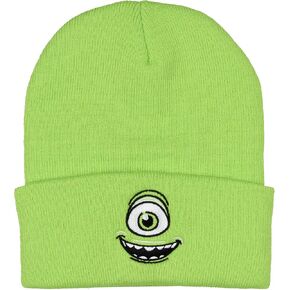 NEFF Monsters Inc. Mike Wazowski Embroidered Face Fold Cuff Adult Beanie OSFM Green