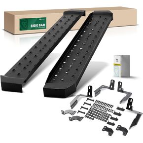 YHTAUTO 6.5" Running Boards Side Steps Compatible with Dodge Ram 1500 2009-2010 & Ram 1500 2011-2018, 1500 Classic 2019-2024, Extended Cab, Carbon Steel Black Powder, Truck Cab Side Step Rails