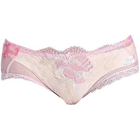 Rose Lace Embroidered Flower Panties Feminine Translucent Low Waist Ladies Briefs
