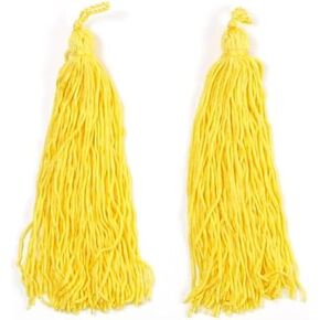 Expo International, Inc 6" Chainette Tassel Pack of 2 Trim, Yellow