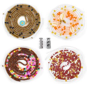 Waist Beads for Women African Waist Beads for Weight Loss Non-stretching Tie-on Belly Bead Body Jewelry Accessories