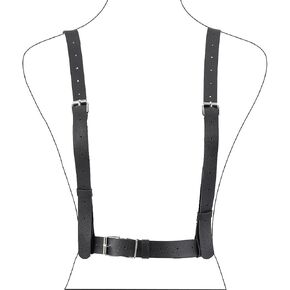 Punk Leather Body Chain Harness Waist Belt Chain Black Adjustable Belly Chains Nightclub Party Prom Cosplay Body Belts for Women
