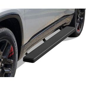 APS (Black Powder Coated 5 inches Running Boards Nerf Bars Side Steps Compatible with Chevy Traverse 2018-2024