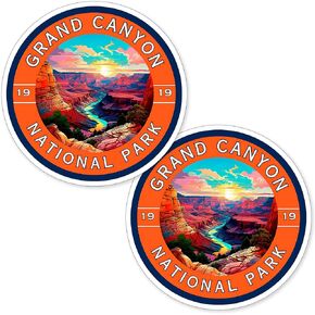 Grand Canyon National Park Sticker Arizona Vinyl Small Waterproof Passport Decal for Water Bottle Mug Book Scrapbook Notebook Laptop Tumbler Skateboard Computer Phone Size 4" Funny Gift