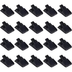 lasenersm 20Pcs Small Plastic Ring Holder Plastic Ring Display Clip Plastic Ring Clips Single Ring Display Holder Ring Display Stands Organizer Rings Jewelry Display for Home Ring Trade Show, Black