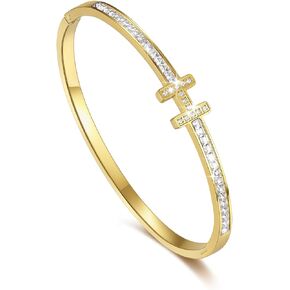 سوار مطلي بالذهب عيار 18 قيراط مرصع بالزركونيا المكعبة وحزام من الألماس للنساء in Kuwait