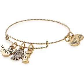 Alex and Ani Game of Thrones Expandable Bangle for Women, House Lannister Charm, Rafaelian Gold Finish, 2 to 3.5 in