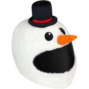 Moto Loot Helmet Cover for Motorcycle Helmet, Fun Rides and Gifts (Cover Only. Helmet Not Included) - Snowman