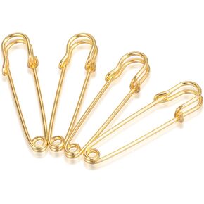 Large Safety Pins 30Pcs Gold Brooches Heavy Duty Large Metal Sewing Pins for Blankets Skirts Crafts Clothes Pins Fasteners for Leather Canvas Shawls Kilts (5 cm/2 Inch)