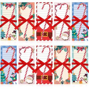 Yexiya 200 Sheets Christmas Notepads Christmas Sticky Notes Christmas to Do List Snowman Notepad with 10 Funny Xmas Shape Rollerball Pen for Christmas Party Shopping List Gift, 7.5 x 3.2 Inch