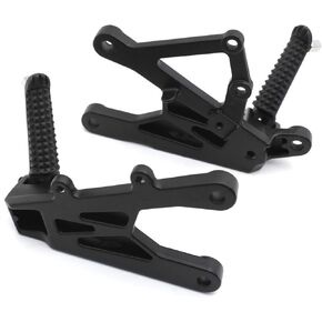 HTTMT- Black Rear Passenger Foot Peg Rest Bracket Compatible with YZF R1 R1S R1M 2015-2018 [P/N: MT390-047-BK]
