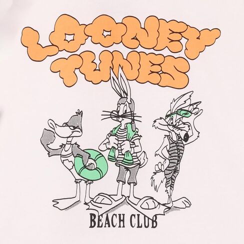 تي شيرتات قصيرة الأكمام للفتيات والأطفال الصغار من Amazon Essentials Looney Tunes، عبوة من 4 قطع in Saudi Arabia