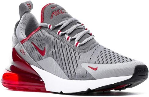 MEN'S NIKE AIR MAX 270 CASUAL SHOES, Particle Grey/University Red-white, 9.5 in Saudi Arabia
