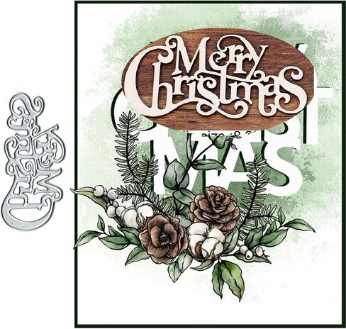 عيد ميلاد سعيد شجرة عيد الميلاد المعدنية يموت التخفيضات، عيد ميلاد سعيد رسالة قطع يموت قطع الإستنسل لألبوم القصاصات DIY الزخرفية النقش ورقة يموت لصنع بطاقة سكرابوكينغ in Kuwait