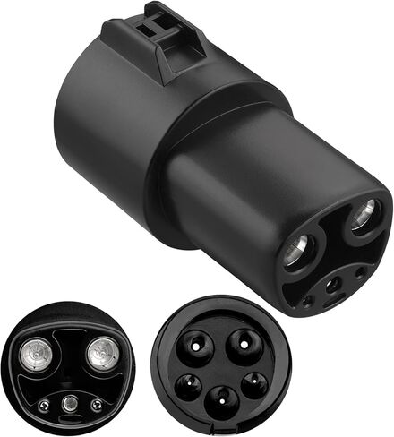 محول شحن EYPINS J1772 إلى Tesla، محول شحن سريع 80A 240V AC متوافق مع طراز Tesla 3 Y S X، شاحن SAE J1772 (محول شحن SAE j1772 لسيارات Tesla فقط) in Kuwait