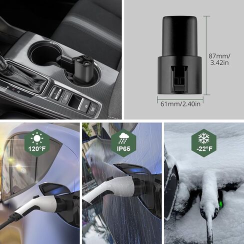 محول شحن EYPINS J1772 إلى Tesla، محول شحن سريع 80A 240V AC متوافق مع طراز Tesla 3 Y S X، شاحن SAE J1772 (محول شحن SAE j1772 لسيارات Tesla فقط) in Kuwait