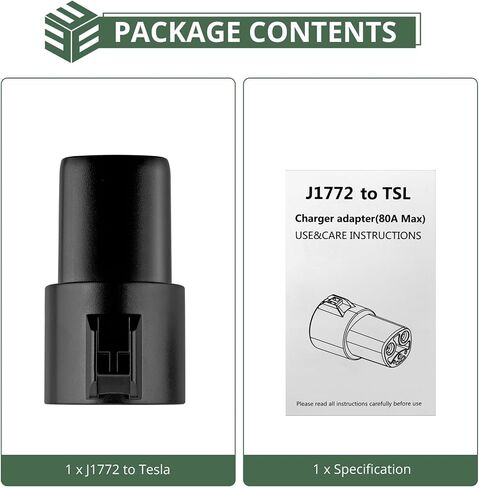 محول شحن EYPINS J1772 إلى Tesla، محول شحن سريع 80A 240V AC متوافق مع طراز Tesla 3 Y S X، شاحن SAE J1772 (محول شحن SAE j1772 لسيارات Tesla فقط) in Kuwait