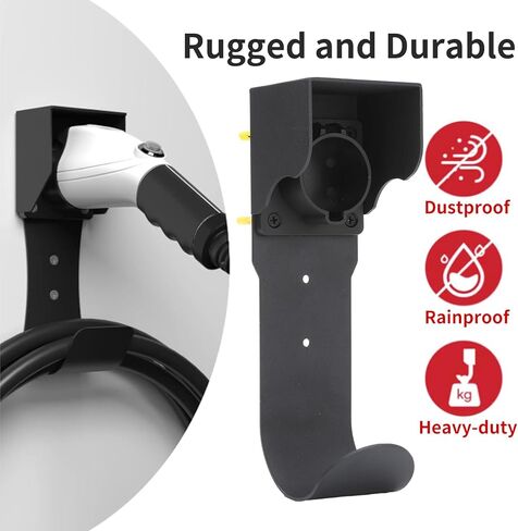 M PLUS——with Charging case ——EV Charger Holder SAE J1772 EV Charger Holster Wall-Mount EV Charging Cable Holder EV Connector Nozzle Holster Dock for SAE J1772 Heavy-Duty Steel Hook in Saudi Arabia