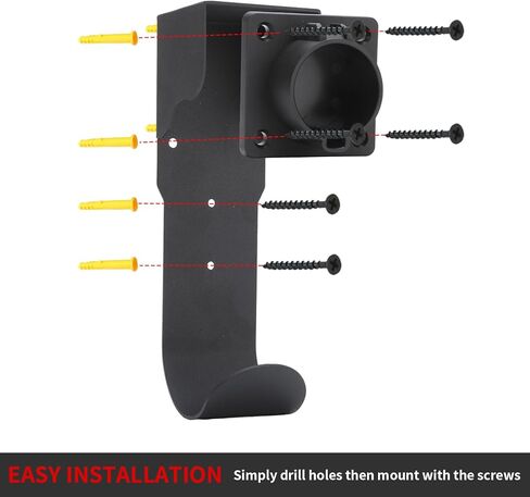 M PLUS——with Charging case ——EV Charger Holder SAE J1772 EV Charger Holster Wall-Mount EV Charging Cable Holder EV Connector Nozzle Holster Dock for SAE J1772 Heavy-Duty Steel Hook in Saudi Arabia