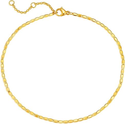 MEVECCO Dainty Gold Link Chain Anklet,14K Gold Plated Handmade Cute Dainty Anklet for Women in Kuwait