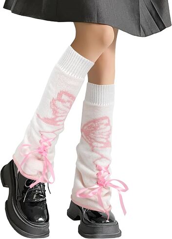 Leg Warmers Kawaii Socks Flared Leg Warmers for Girls Butterfly Harajuku Japanese Boot Socks in Saudi Arabia