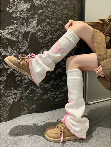 Leg Warmers Kawaii Socks Flared Leg Warmers for Girls Butterfly Harajuku Japanese Boot Socks in Saudi Arabia