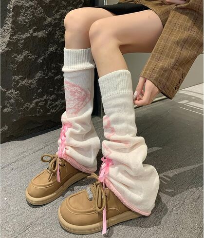 Leg Warmers Kawaii Socks Flared Leg Warmers for Girls Butterfly Harajuku Japanese Boot Socks in Saudi Arabia