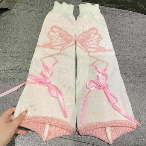 Leg Warmers Kawaii Socks Flared Leg Warmers for Girls Butterfly Harajuku Japanese Boot Socks in Saudi Arabia