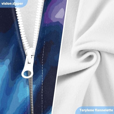 ALAZA Tie Dye Abstract Design Men's Full-Zip Fleece Hoodie in Saudi Arabia