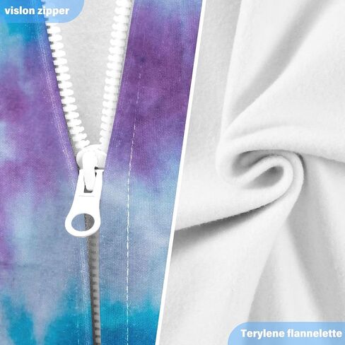 ALAZA Tie Dye Abstract Design Men's Full-Zip Fleece Hoodie in Saudi Arabia
