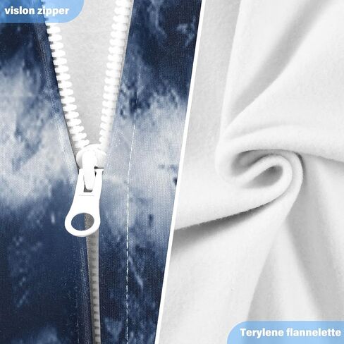 ALAZA Tie Dye Abstract Design Men's Full-Zip Fleece Hoodie in Saudi Arabia