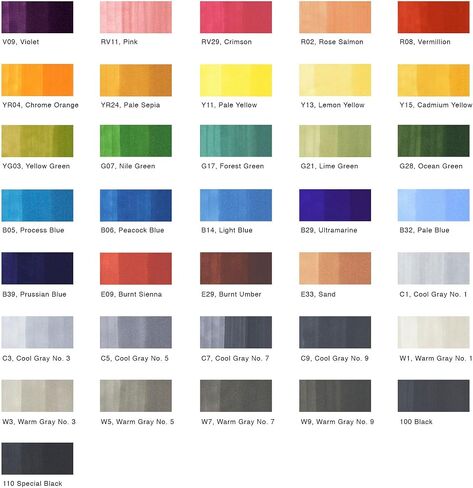 COPIC Manga Illustration Copc Sketch Pieces, 24 Colors, no in Saudi Arabia