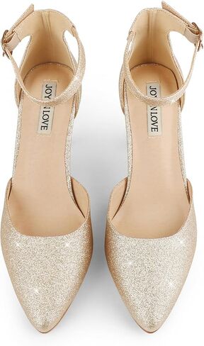 JOY IN LOVE Women's Pumps 3" Stiletto Closed Toe Heels | 3 Inch Heels, Pointed Toe, Ankle Strap, Work, Party, Wedding Dress Shoes in Saudi Arabia
