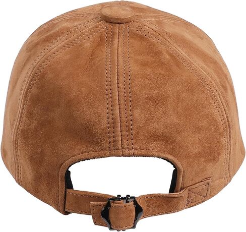 Unisex Genuine Suede Leather Baseball Caps for Mens Womens-Adjustable Back Strap in Saudi Arabia