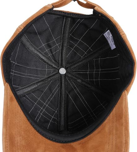 Unisex Genuine Suede Leather Baseball Caps for Mens Womens-Adjustable Back Strap in Saudi Arabia