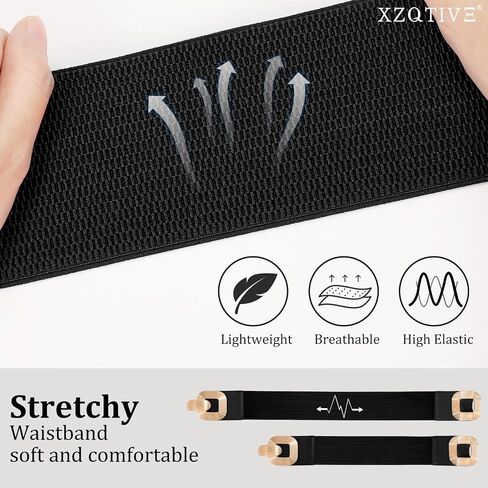 XZQTIVE Women Wide Elastic Belts for Dress Fashion Stretchy Waist Belts for Ladies with Gold Buckle in Kuwait